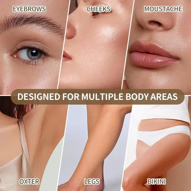 Alt view image 5 of 7 - Derloyo 6-Pack Eyebrow Razor for Women, Beige | Dermaplane Facial Razor for Face, Hair Trimmer Face Razor for Body Use, Multipurpose Facial Hair Removal, Disposable Blades