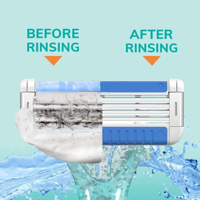 Alt view image 6 of 7 - BIC EasyRinse Anti-Clogging Women's Disposable Razors for a Smoother Shave With Less Irritation*, Easy Rinse Shaving Razors With 4 Blades, 2 Count