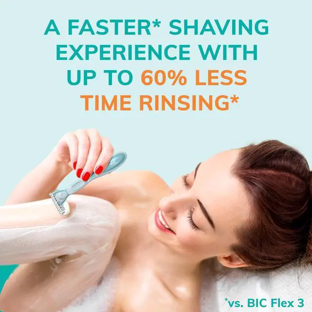 Alt view image 4 of 7 - BIC EasyRinse Anti-Clogging Women's Disposable Razors for a Smoother Shave With Less Irritation*, Easy Rinse Shaving Razors With 4 Blades, 2 Count