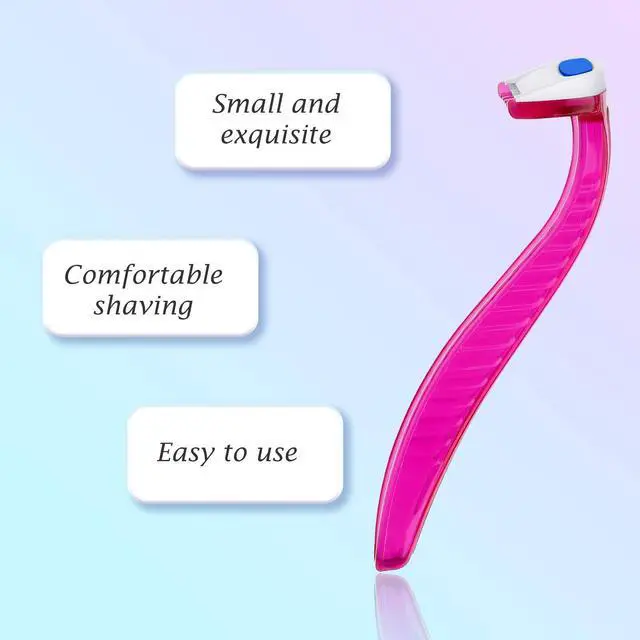 Alt view image 3 of 6 - Honoson 12 Pcs Women Disposable Bikini Razors, Pink | Precise Bikini Line Trimmer, T Type Shaver, Disposable Clean Use, Protective Cap Design, Portable Size, Easy Grip Handle