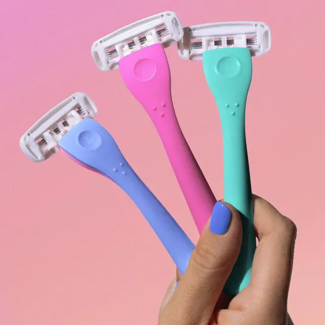 Alt view image 5 of 7 - Billie 3 Blade Disposable Razors for Women, The Malibu Set, 3 ct | 3 blade womens disposable razor for sensitive skin, Surrounded by aloe shave soap, Flexible ergonomic handle, No-slip grip