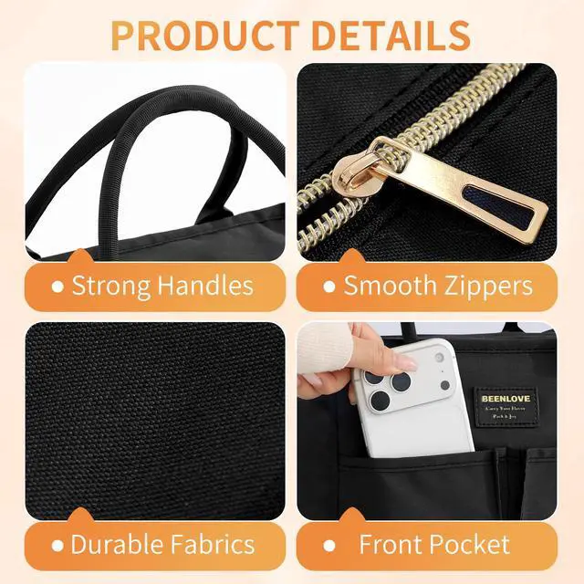 Alt view image 4 of 7 - SODEER Lunch Bag for Women & Men Insulated,Large Capacity Leakproof Cooler Bag with Pockets,Lunch Box for Work Picnic,Black
