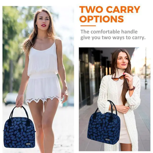 Alt view image 4 of 7 - Moyad Insulated Lunch Bag for Women, 10L Lunch Cooler Bag for Picnic | Spacious Design,Thermal Insulated,Water Resistant,Front Pocket,Easy to Clean,Acacia Leaves