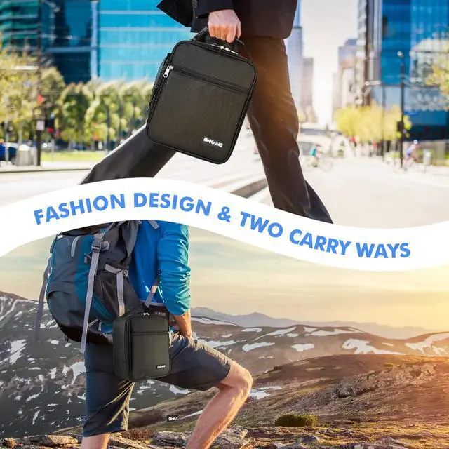 Alt view image 6 of 6 - Lunch Box Insulated Lunch Bag - Durable Small Lunch Bag Reusable Adults Tote Bag Lunch Box for Adult Men Women (Black)