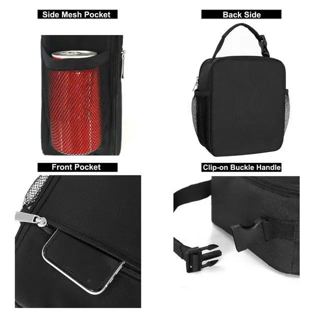 Alt view image 3 of 6 - HABOPET Lunch Box for Men & Women Durable Lunch Bag for Work & Adults Reusable Insulated Small Lunchbox Black