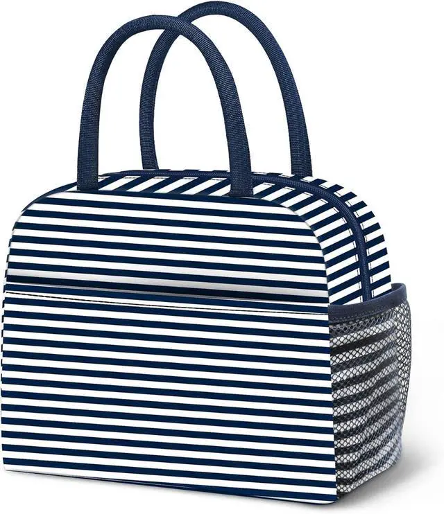 Main image of DALINDA Lunch Bag Women, Lunch Box for Women Men Reusable Insulated Lunch Tote Bag, Handbags Case High Capacity for Travel Work Picnic, Navy Blue2