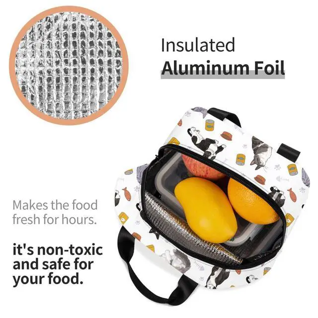 Alt view image 3 of 7 - XYSKINO Cute Cat Lunch Bag Women Lunch Box for Women Mens Lunchbox for Work Office Picnic Travel or Gifts