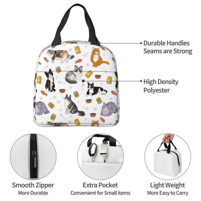 Alt view image 5 of 7 - XYSKINO Cute Cat Lunch Bag Women Lunch Box for Women Mens Lunchbox for Work Office Picnic Travel or Gifts