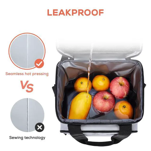 Alt view image 5 of 7 - TOURIT Large Lunch Bag 14L Insulated Lunch Box Lunch Cooler for Men&Women Work, Gray