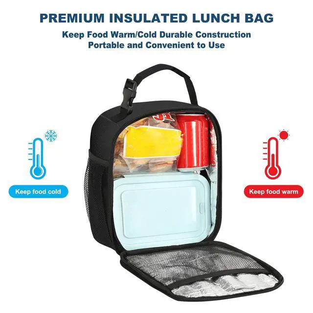 Alt view image 5 of 7 - Femuar Lunch Box for Men Women Adults, Small Lunchbox for Work Picnic - Reusable Lunch bag Portable Lunch tote, Black