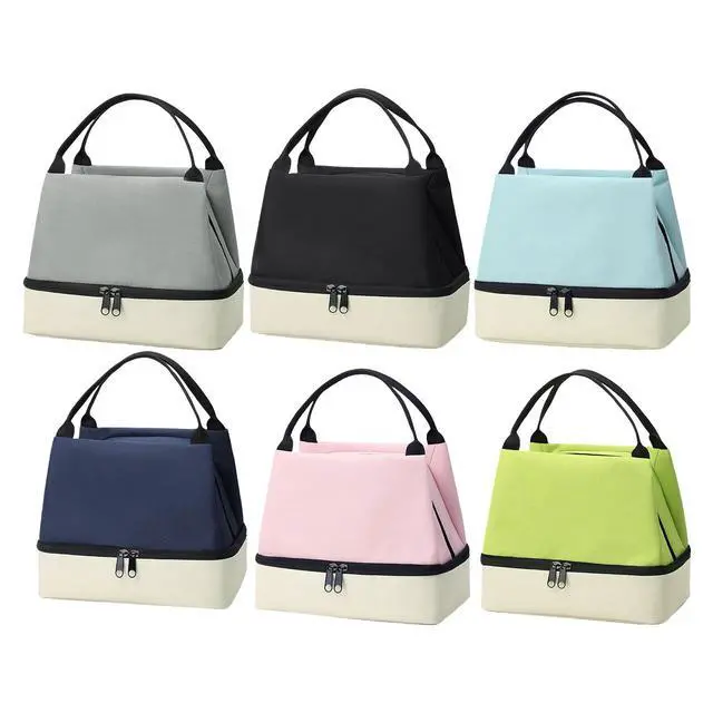 Alt view image 5 of 7 - Multifunctional Lunch Pouches with Separate Compartments Portable for Meals and Drinks Accessory for Daily Commuters