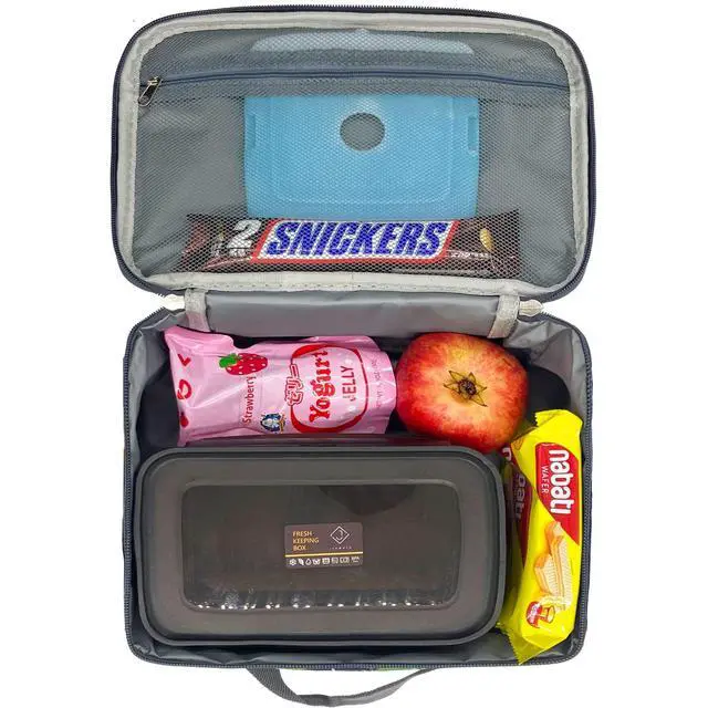 Alt view image 2 of 7 - Kulle Lunch Box Kids, Insulated Dinosaur Bag for Boys | 600D Oxford & Waterproof PEVA Liner,10×3.9×7.5in,Leakproof Washable, Large Capacity, School Outdoor Use, For Kids 6+