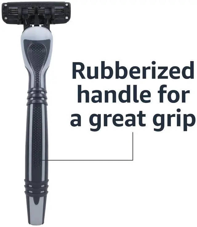 Alt view image 2 of 7 - Amazon Basics 3-Blade Disposable Razors for Men, Close and Comfortable Shave, Reduces Irritation, 6 Count, 2 Packs of 3 (Previously Solimo)