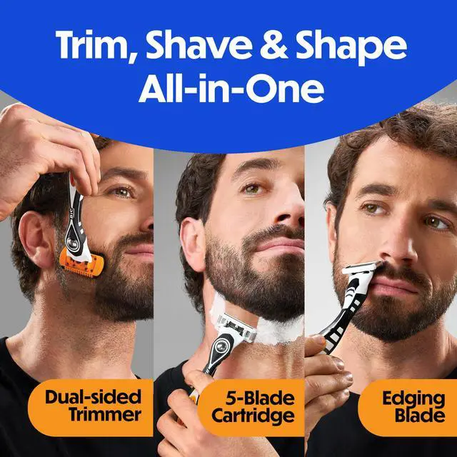 Alt view image 2 of 7 - BIC Flex 5 Trim and Shave Mens Grooming Kit, 3-in-1 Beard Trimmer