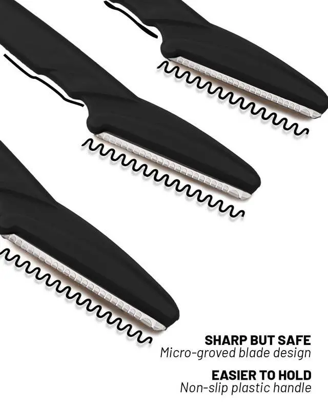 Alt view image 2 of 6 - MoHern Dermaplaning Tool for Face, 30 Pcs Dermaplane Razor for Face, Multipurpose Face Razors for Women and Men, Black