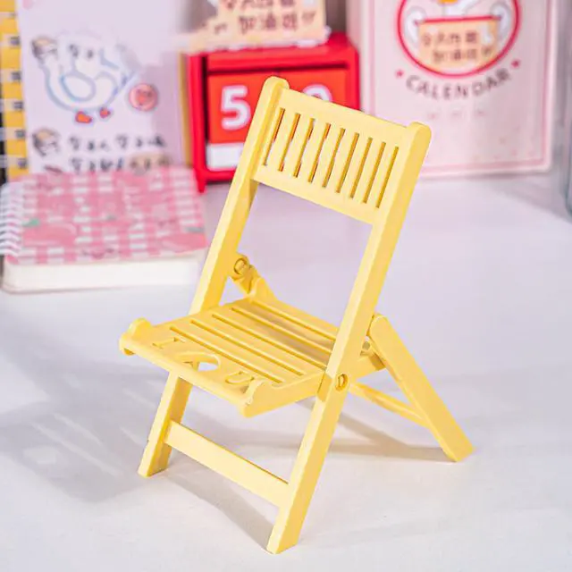 Alt view image 4 of 7 - FeiYeup Chair Shape Cellphone Stand Desktop Phone Dock Holder Fit for Most Smartphones Tablet Portable