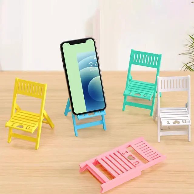 Alt view image 5 of 7 - FeiYeup Chair Shape Cellphone Stand Desktop Phone Dock Holder Fit for Most Smartphones Tablet Portable