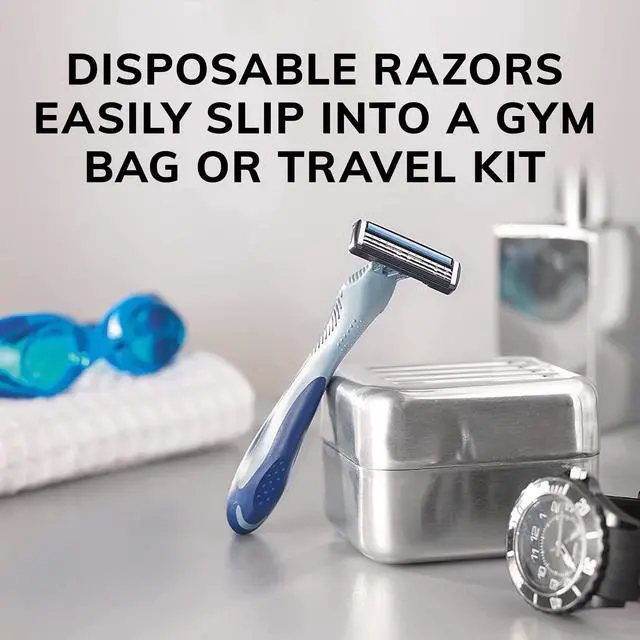 Alt view image 4 of 7 - BIC Flex 3 Mens Disposable Razors With 3 Blades, For a Smooth and Comfortable Shave, 4 Piece Razor Kit for Men