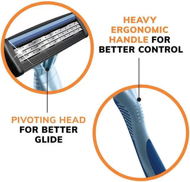 Alt view image 6 of 7 - BIC Flex 3 Mens Disposable Razors With 3 Blades, For a Smooth and Comfortable Shave, 4 Piece Razor Kit for Men