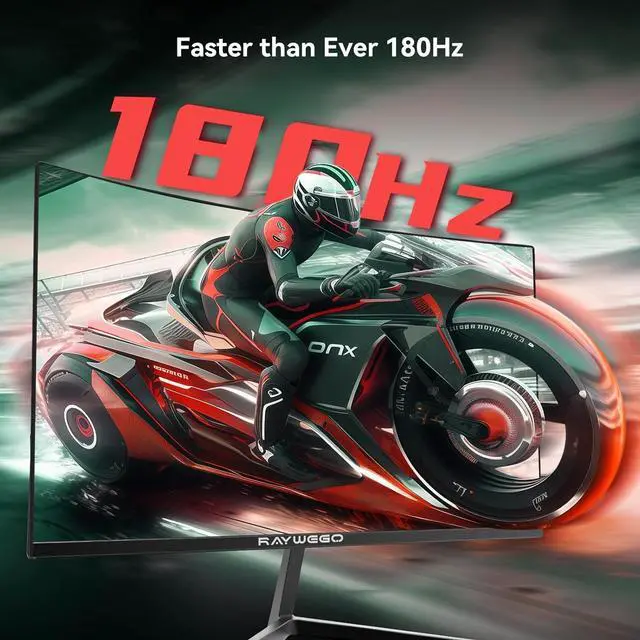 Alt view image 2 of 7 - Raywego 24 Inch Curved Gaming Monitor 180Hz FHD 1080P, 3000R, 1ms MPRT, Frameless, FreeSync, Eye Care, DP&HDMI Ports, Wall Mountable(75x75mm), 250cd/m² , Brightness 99% sRGB, VA Panel, Black