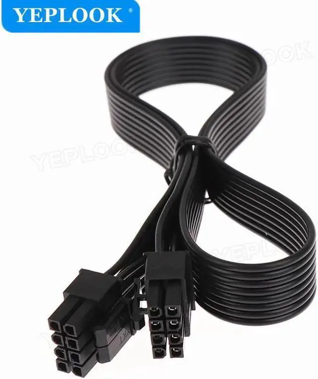Alt view image 3 of 6 - JAENFONG CPU 8Pin to 8Pin (4+4Pin) Power Supply Cable 60CM For CoolerMaster V Series Gold Fully Modular V550 V650 V750 V850 V1000 V1300