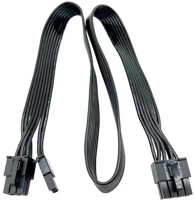 Alt view image 2 of 7 - JAENFONG Single PCIe 8Pin 6+2 Flat 600mm, GPU Power Cable for Corsair RM850, RM750, RM650 RM Series (2021) 80+ Gold Modular Power