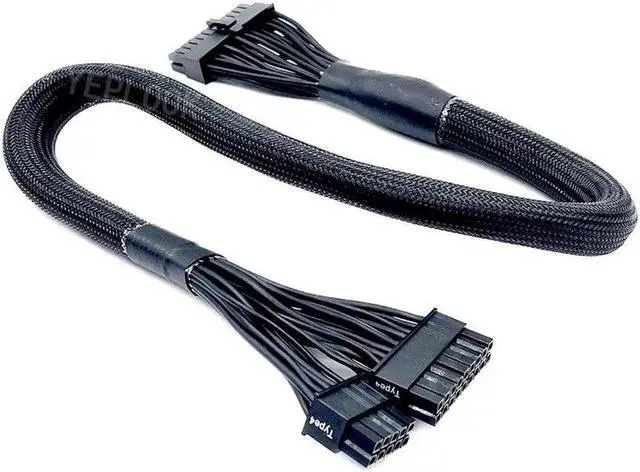 Alt view image 6 of 6 - JAENFONG Original NEW 18+10Pin to 24Pin ATX Modular Power Cable for CORSAIR HX750, HX850, HX1000, HX1200 PLATINUM Type 4 PSU 18AWG 60CM