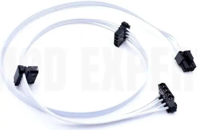Alt view image 4 of 4 - JAENFONG White 6Pin to 3 Molex Fan Power Cable for CORSAIR RM750i RM850i RM1000i RM750 RM850 RM750x RM850x CX550F CX650F C750F Power Unit