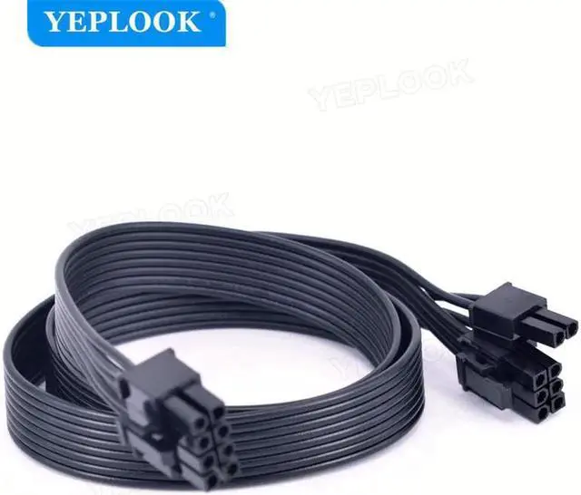 Alt view image 2 of 6 - JAENFONG PCIe 8Pin to 8Pin 6+2Pin GPU Power Supply Cable For Corsair AX760i/AX860i/AX1200i/AX1500i AXi Series Full Modular PSU 18AWG 60CM