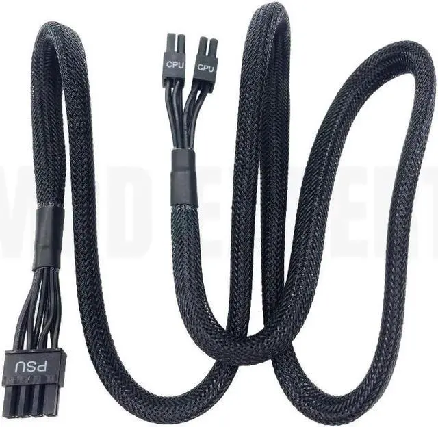 Alt view image 6 of 6 - JAENFONG Original Seasonic CPU Modular Power Cable PSU 8Pin to 4+4Pin for Seasonic Platinum-1200W 1050W 860W 760W 660W Sleeved Net 18AWG