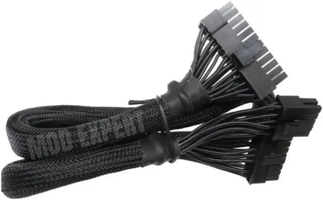 Alt view image 4 of 6 - JAENFONG Original SEASONIC PRIME Ultra Titanium Modular PSU ATX 18+10Pin to 24Pin 20+4Pin MB Main Power Supply Cable Braided 60CM 18AWG