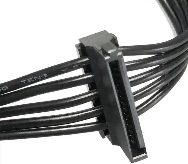 Alt view image 5 of 6 - JAENFONG Original Seasonic 3 SATA 15Pin Male Angled SSD HDD Riser Card Power Cable for PRIME Titanium 1000W, 850W, 750W, 650W Modular PSU