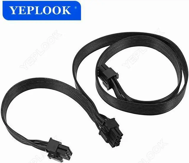 Alt view image 4 of 6 - JAENFONG PCIe 8Pin to Dual 8Pin (6+2Pin) GPU Cable 60+20CM 18AWG For GIGABYTE AORUS P750W GP-AP750GM, P850W GP-AP850GM Gold Fully Modular