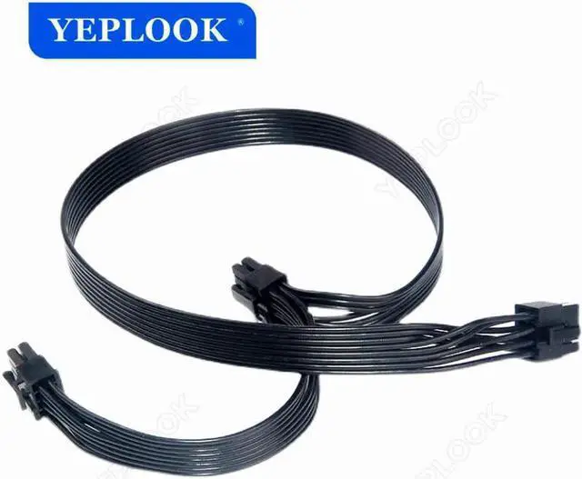 Alt view image 5 of 6 - JAENFONG PCIe 8Pin to Dual 8Pin (6+2Pin) GPU Cable 60+20CM 18AWG For GIGABYTE AORUS P750W GP-AP750GM, P850W GP-AP850GM Gold Fully Modular