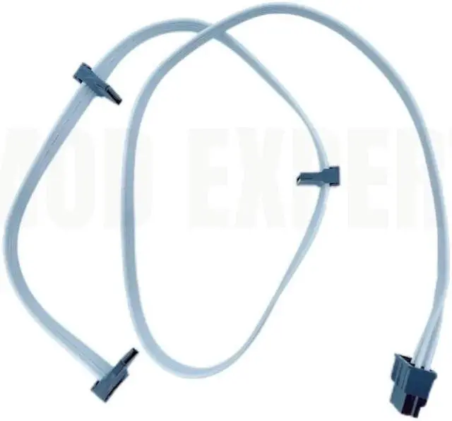 Alt view image 6 of 6 - JAENFONG White 6Pin to 3 SATA Angled HDD SSD Power Cable for Seasonic FOCUS GX-1000 GX-850 GX-750 WHITE GOLD Modular Power Supply Unit