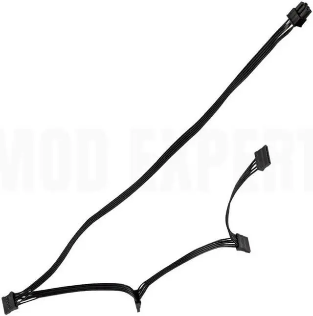 Alt view image 2 of 6 - JAENFONG Original Seasonic 6Pin to 4 SATA Straight HDD SSD Power Cable for Seasonic SnowSilent 750W 1050W 1250W Modular Power Supply PSU