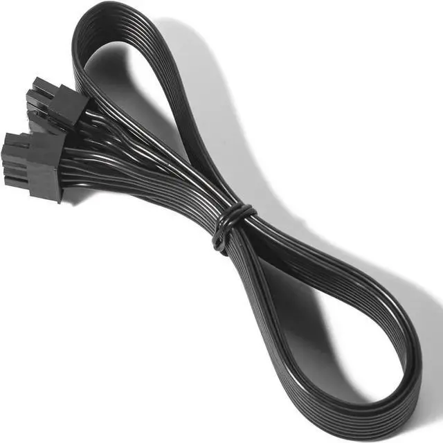Alt view image 6 of 6 - JAENFONG  PCIe 6+2Pin GPU Power Cable for Corsair HX1200, HX1000, HX850, HX750 HX PLATINUM Modular Power, Flat Ribbon Black Cable