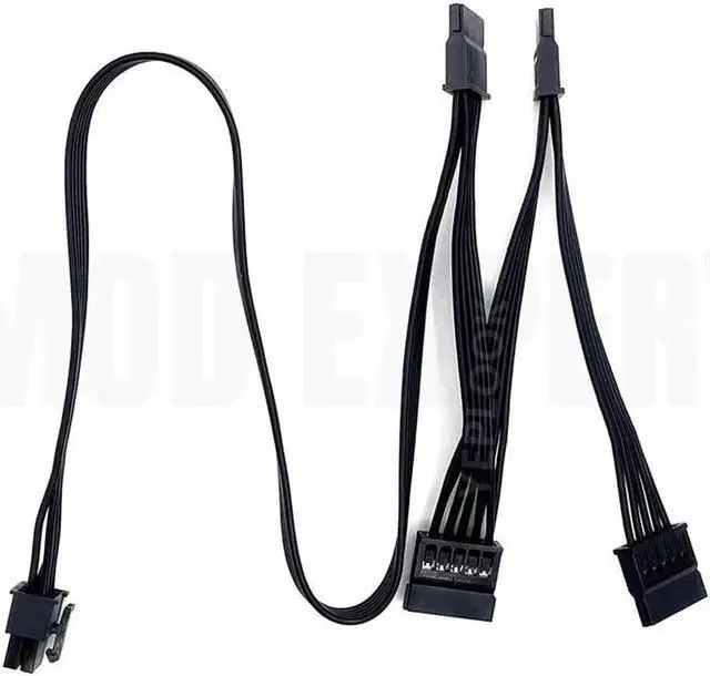Alt view image 2 of 6 - JAENFONG Original Seasonic 6Pin to 4 SATA Straight HDD SSD Power Cable for Seasonic CORE GM-650, GM-550, GM-500 Semi Modular Power Supply