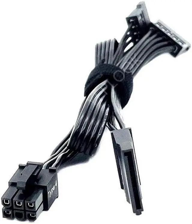 Alt view image 6 of 6 - JAENFONG 6Pin to 3 SATA Straight SSD HDD Riser Card Power Cable for CORSAIR AXi HXi HX RM CXM CSM TXM SF RMi RMx RMe Modular PSUs 18AWG