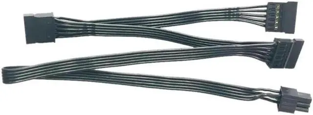 Alt view image 4 of 6 - JAENFONG Original Seasonic 6Pin to 3 SATA Straight HDD SSD Power Cable for Seasonic SnowSilent 750W, 1050W, 1250W Modular Power Supply