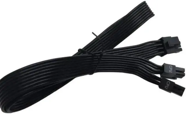 Alt view image 2 of 3 - JAENFONG Original Seasonic EPS 12V CPU Power Cable PSU 8Pin to 4+4Pin for PRIME 1000W, 850W, 750W, 650W Titanium Modular PSU 18AWG 70CM
