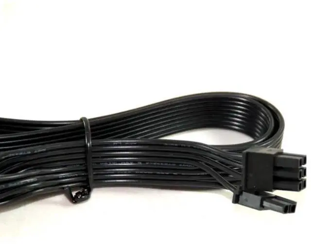 Alt view image 5 of 7 - JAENFONG  PCI-e 8Pin 6+2Pin, GPU Power Cable for Corsair RM1200e, RM1000e, RM8580e, RM750e Modular Powers, Black Flat Ribbon Cable