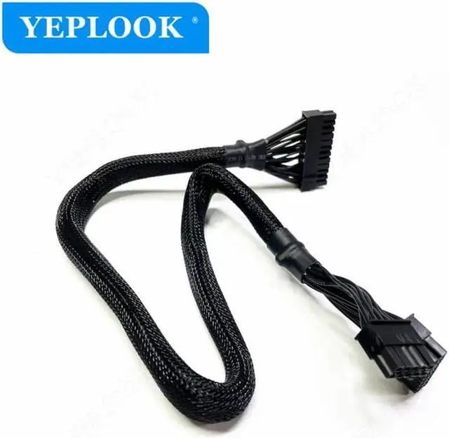 Alt view image 5 of 6 - JAENFONG 10Pin+18Pin to 24Pin 20+4P Main Power Supply Cable Sleeved For CoolerMaster V850 V1000 V1300 PLATINUM Full-Modular Power Supply