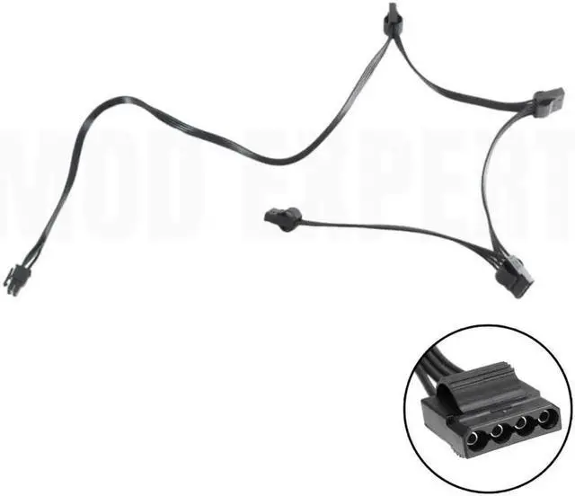 Alt view image 4 of 6 - JAENFONG Original Seasonic 4 Molex IDE 4Pin Female Peripheral Modular Power Cable for Seasonic X-650, X-750, X-850, X-1050, X-1250 Power