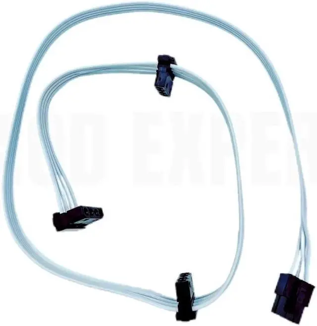 Alt view image 5 of 6 - JAENFONG White 6Pin to 3 Molex IDE 4Pin Angled PC Case Fan Modular Power Cable for Seasonic FOCUS GX 1000W 850W 750W ATX3.0 WHITE PSU