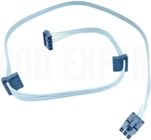 Alt view image 4 of 6 - JAENFONG White 6Pin to 3 Molex IDE 4Pin Angled PC Case Fan Modular Power Cable for Seasonic FOCUS GX 1000W 850W 750W ATX3.0 WHITE PSU