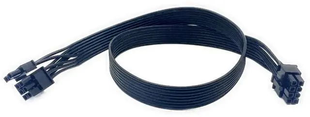 Alt view image 5 of 6 - JAENFONG YEPLOOK 6+2 PCIe Single 8Pin Flat 600mm, GPU Power Cable for Corsair AX1600i Titanium, AX1000 Titanium, AX850 Titanium Fully Modular Power Supply