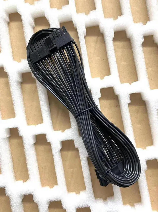 Alt view image 7 of 7 - JAENFONG 10Pin+18Pin to 24Pin 20+4Pin Main Power Cable Flat For CoolerMaster Gold V2 V550 V650 V750 V850 V1000 Full-modular Power Supply