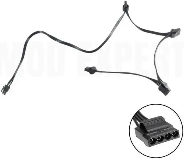 Alt view image 3 of 6 - JAENFONG Original Seasonic 4 Port Molex IDE 4Pin Straight Peripheral Modular Power Cable for Seasonic PRIME 1000W 850W 750W 650W Titanium