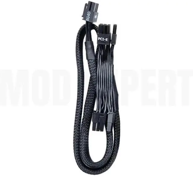 Alt view image 2 of 5 - JAENFONG Original Seasonic CORE Modular GC PSU 8Pin to 2x8Pin 6+2Pin PCIe VGA GPU Power Cable Braided for SSR-650LC, SSR-550LC, SSR-500LC